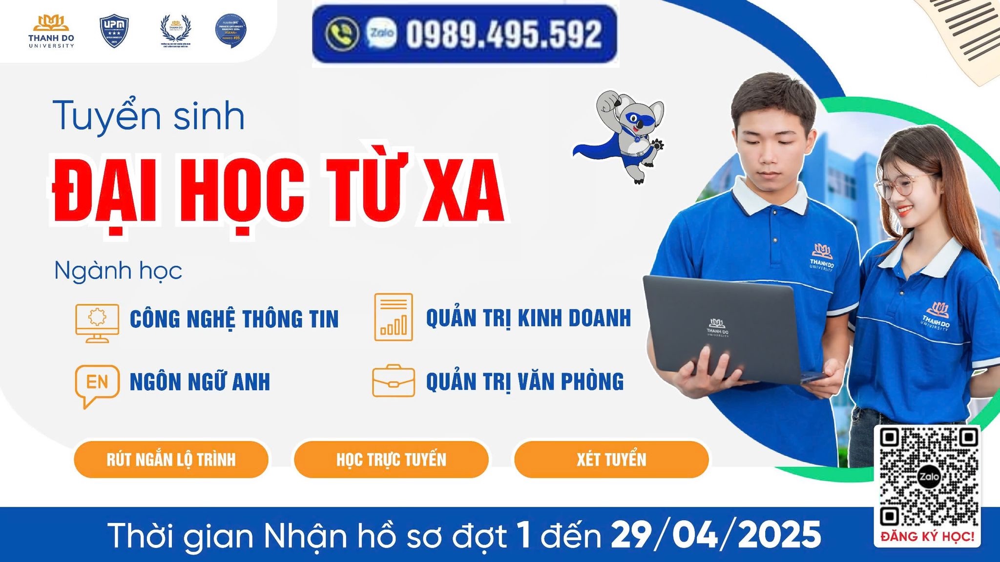 Đại học Thành Đô Hà Nội tuyển sinh lớp Đại Học từ xa