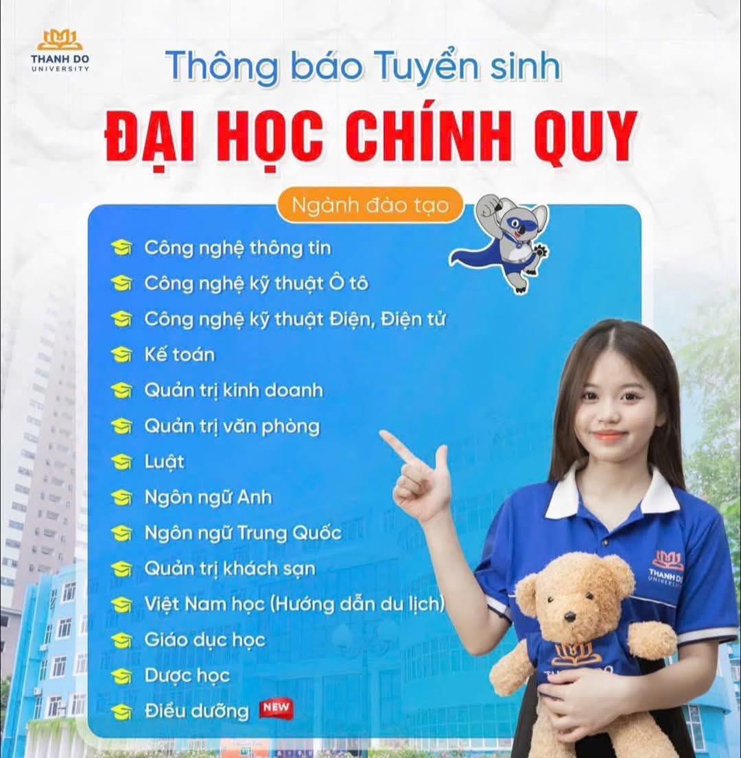 TUYỂN SINH ĐẠI HỌC CHÍNH QUY 2025 – TRƯỜNG ĐẠI HỌC THÀNH ĐÔ
